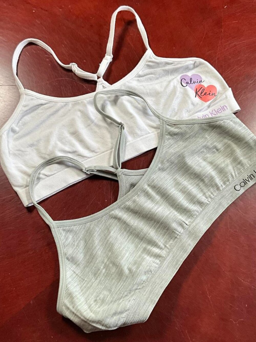 Girls Calvin Klein Fashion Comfort Lingerie Bralette 2 Set (XLarge 14/16)